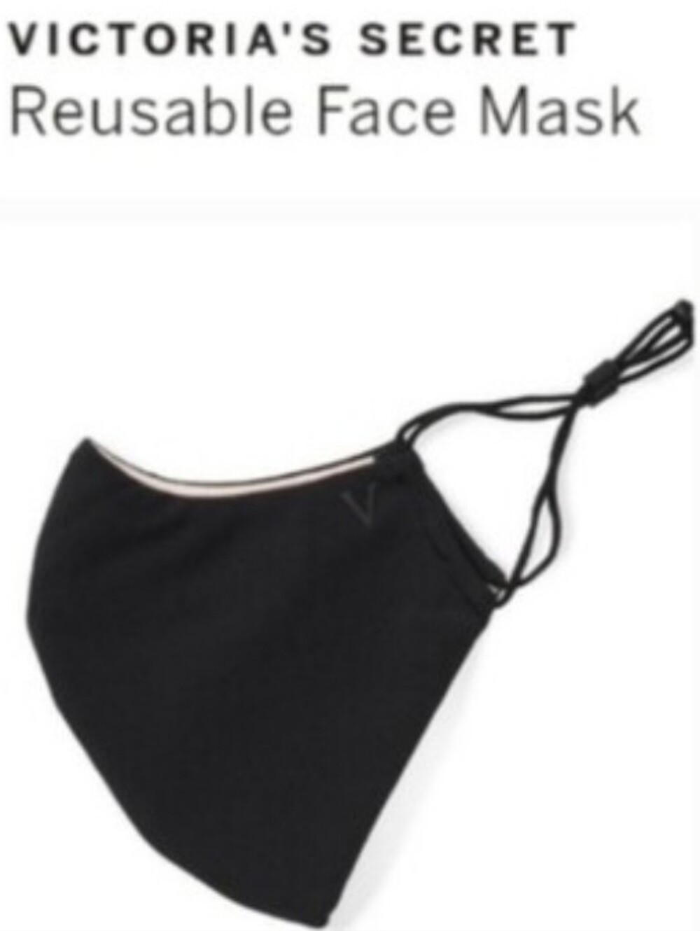 Victoria's secret reusable face mask BLACK